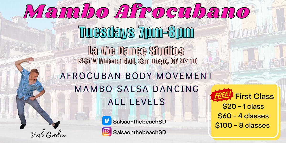 Mambo Afrocubano Salsa Dance Class (First Class FREE)