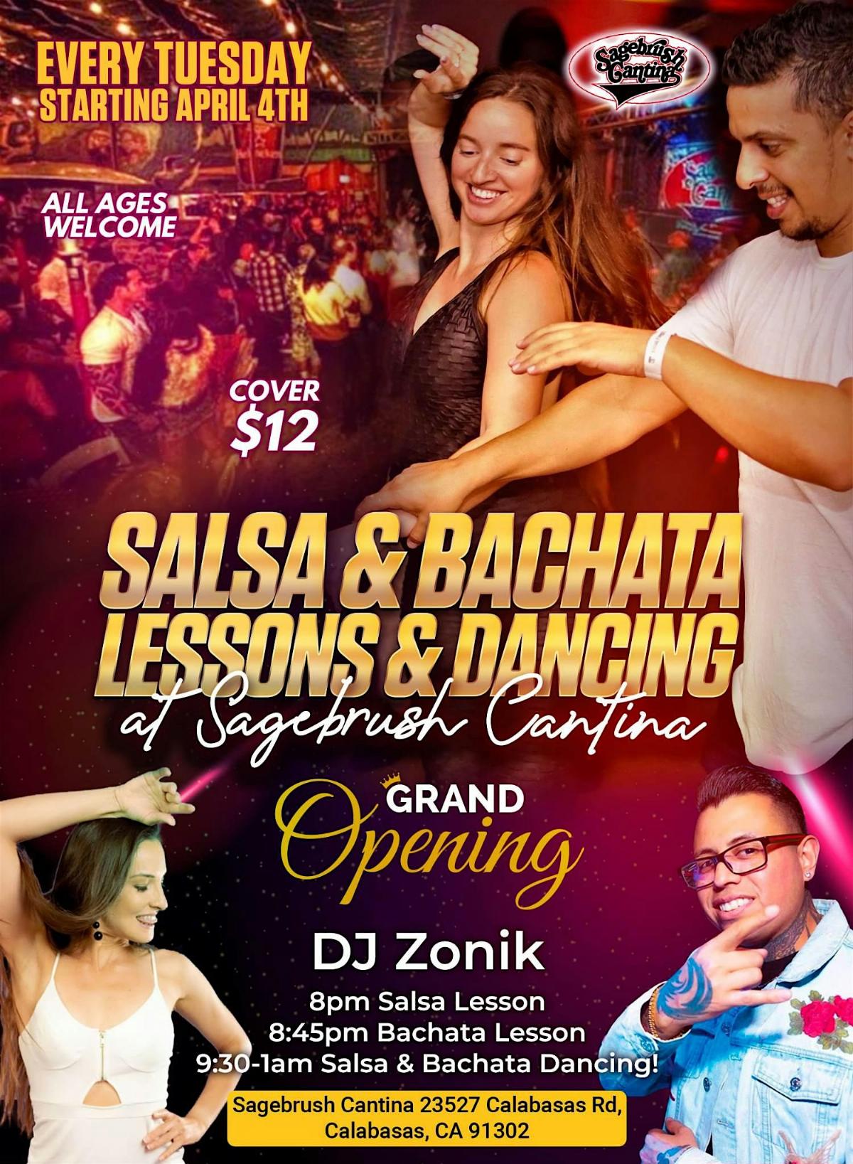 Salsa & Bachata Lessons and Dancing at Sagebrush Cantina!