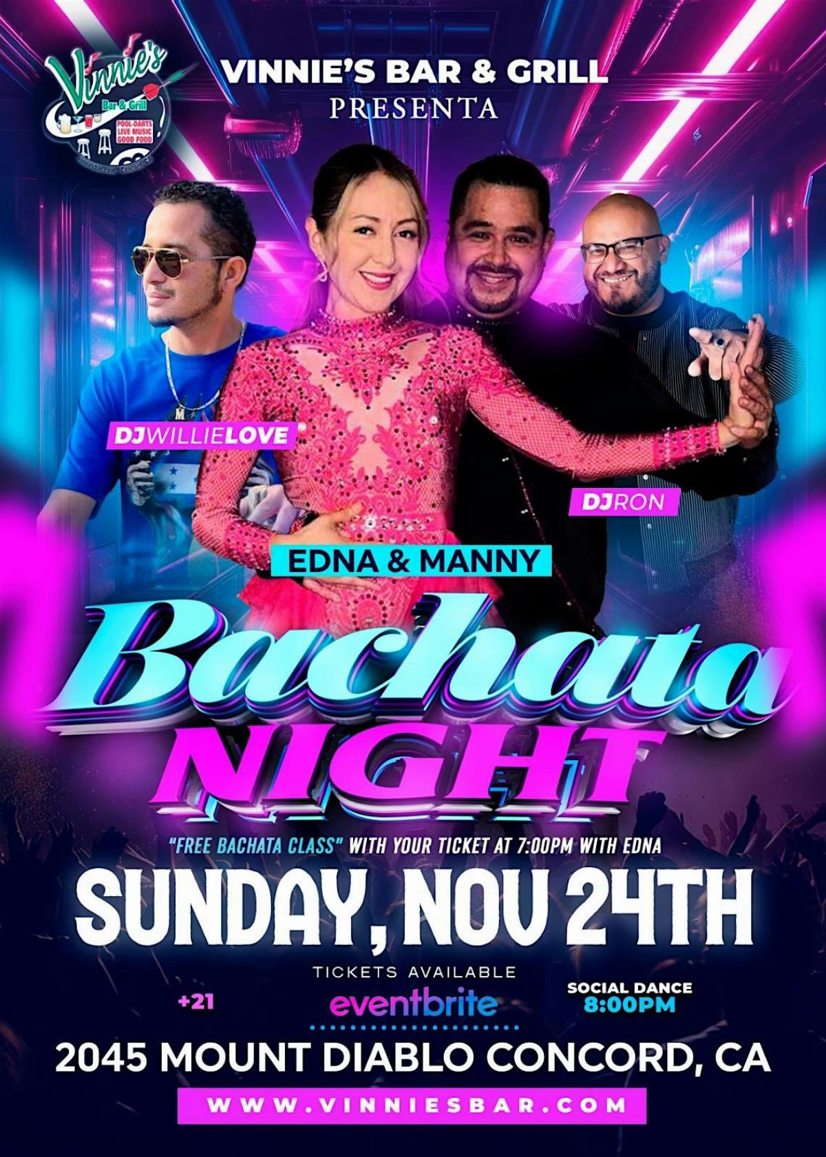 Bachata Sundays @ Vinnies Bar & Grill